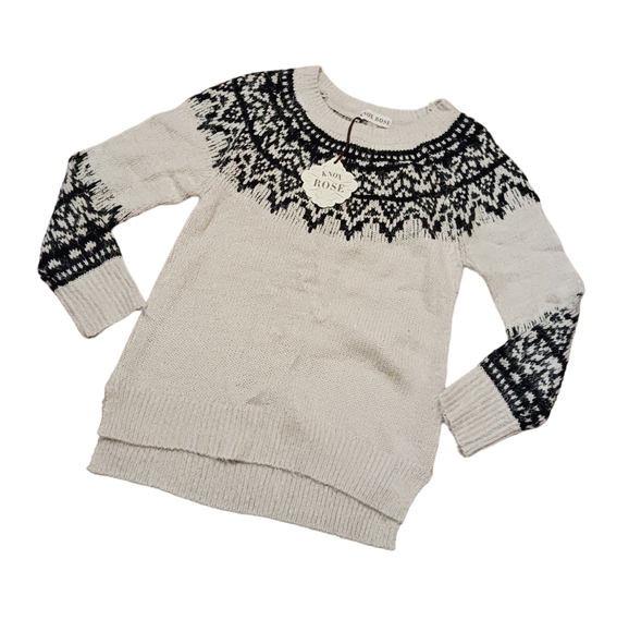 Knox Rose Sweaters - Knox Rose Natural Multi-Color Brown Sweater Ladies Small NWT